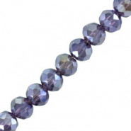 Top Glasfacett rondellen Perlen 4x3mm Amethist ab